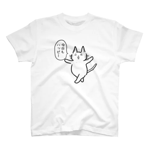 ハッピー猫 Regular Fit T-Shirt