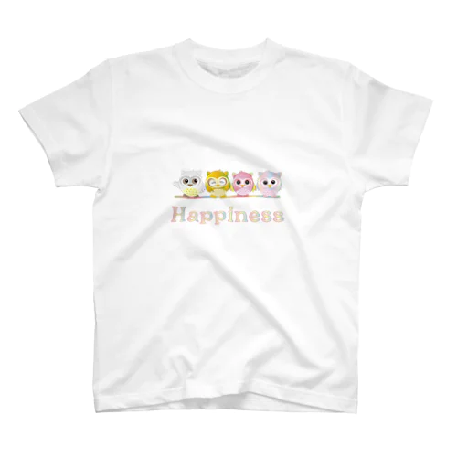 幸せを引き寄せるフクロウ Regular Fit T-Shirt