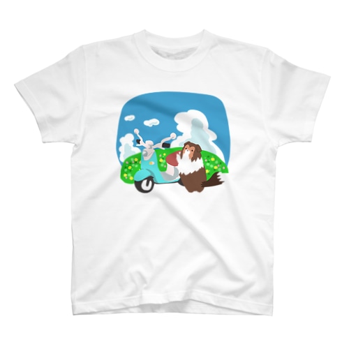 シェルティ×バイク Regular Fit T-Shirt