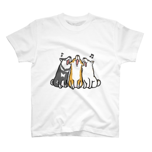 歌う三柴（赤・黒・白） Regular Fit T-Shirt