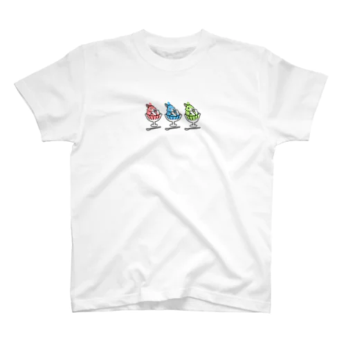 うさちゃん3色かき氷 Regular Fit T-Shirt