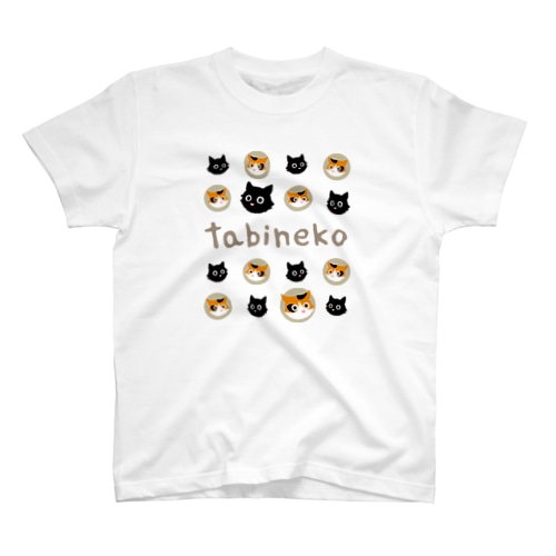 たびねこ-かおドット Regular Fit T-Shirt