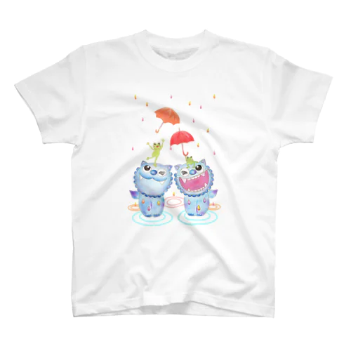 雨の日大好きシーサー[前に絵] Regular Fit T-Shirt