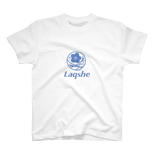 LaqsheロゴT青 Regular Fit T-Shirt