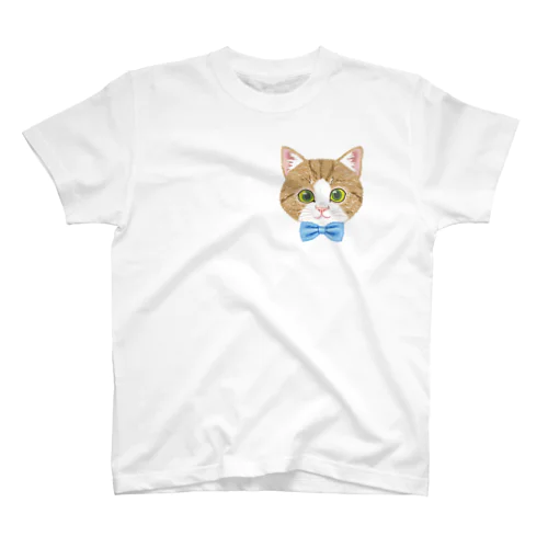 ねこちゃん（キジ白）ワンポイント スタンダードTシャツ