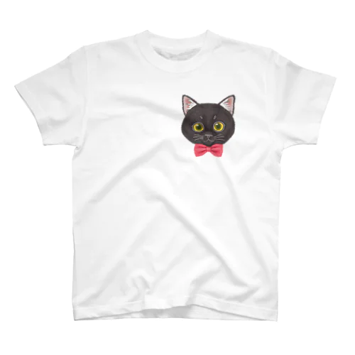 ねこちゃん（クロ）ワンポイント Regular Fit T-Shirt