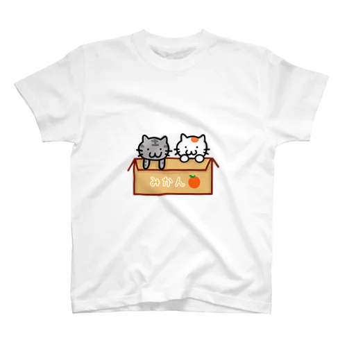 ゆるねこ【みかん箱】 Regular Fit T-Shirt