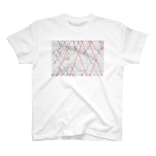 鉄道ダイヤグラム Regular Fit T-Shirt