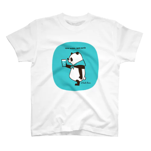 save water,save earth panda スタンダードTシャツ