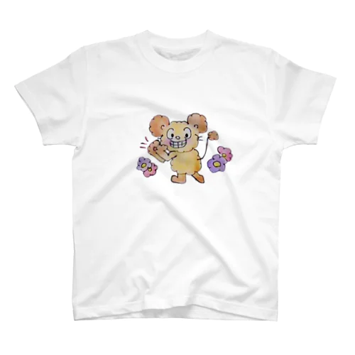 うりりん　トイプードル　花 おみごと スタンダードTシャツ