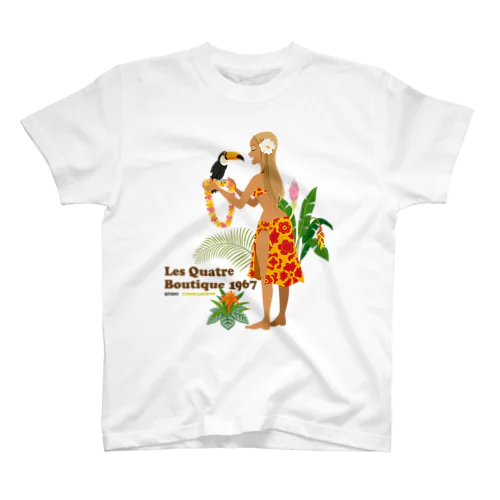 LQB1967_01_鳥と女の子 Regular Fit T-Shirt