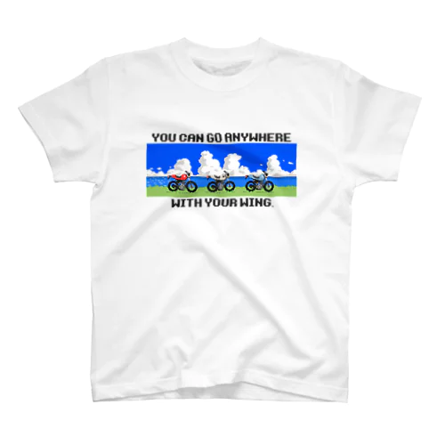 【バイク】入道雲と3台のトラッカー Regular Fit T-Shirt