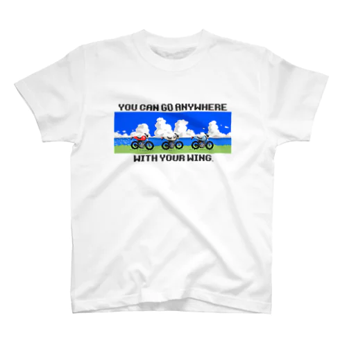 【バイク】入道雲と3台のトラッカー スタンダードTシャツ