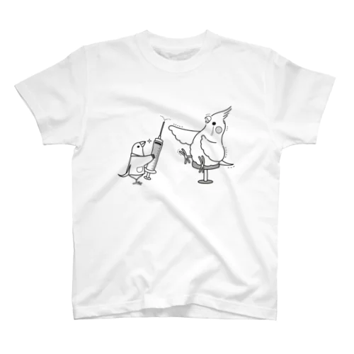 注射怖いオカメインコ スタンダードTシャツ