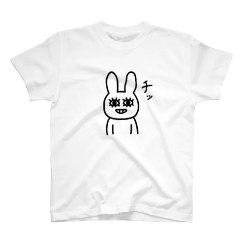 poker face rabbit（チッ） スタンダードTシャツ