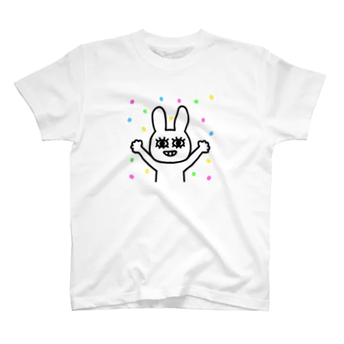 poker face rabbit（ピカピカ） スタンダードTシャツ