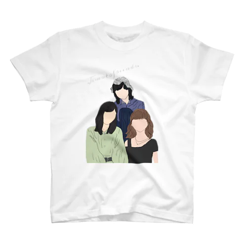 Jimoto  friends Tシャツ 片面3人ver.① スタンダードTシャツ