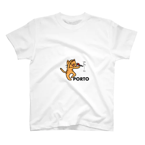 ポルトのダーツ猫（トラ柄） スタンダードTシャツ