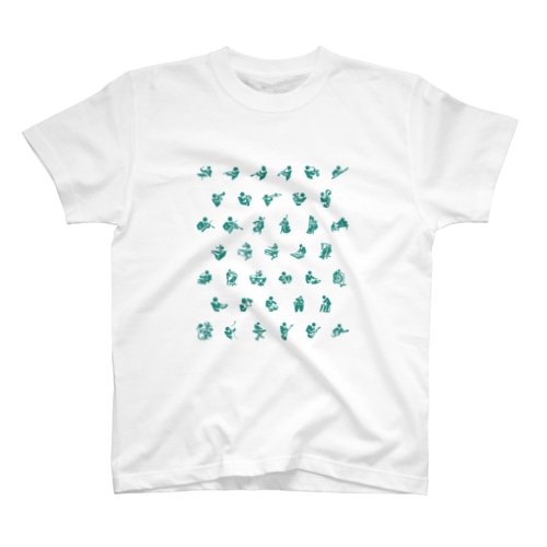 楽器演奏ピクトさん（水色） Regular Fit T-Shirt