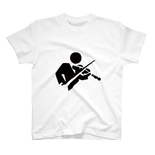 ヴァイオリン演奏ピクトさん Regular Fit T-Shirt