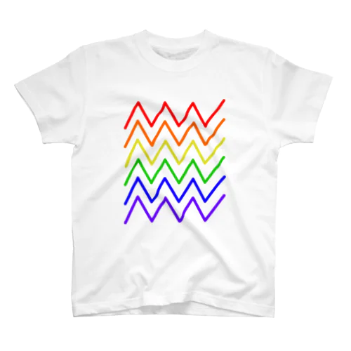 ギザギザレインボー　＃PRIDE スタンダードTシャツ