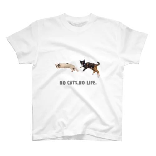 NO CATS,NO LIFE. Regular Fit T-Shirt