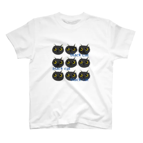 black cat たすけくん Regular Fit T-Shirt