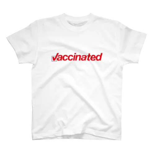 Vaccinated／新型コロンウイルス・ワクチン接種済み Regular Fit T-Shirt