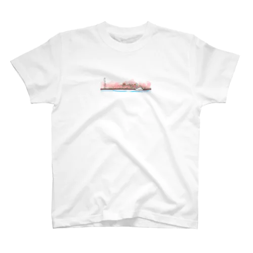 MITO ~千波湖と白鳥~ Regular Fit T-Shirt