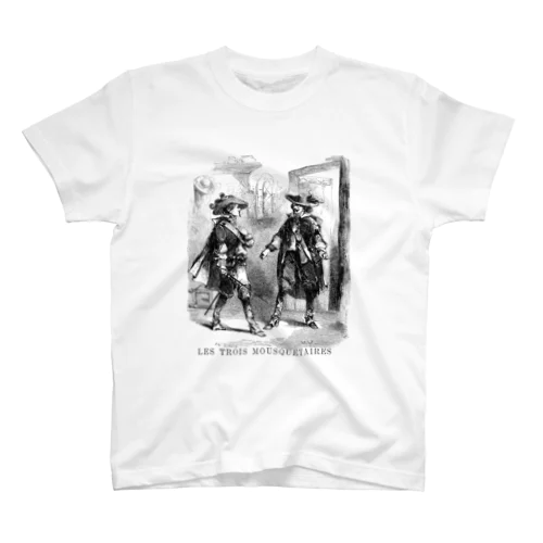 大デュマ『三銃士』初版本(1844年）よりダルタニヤンとロシュフォール伯爵 Regular Fit T-Shirt