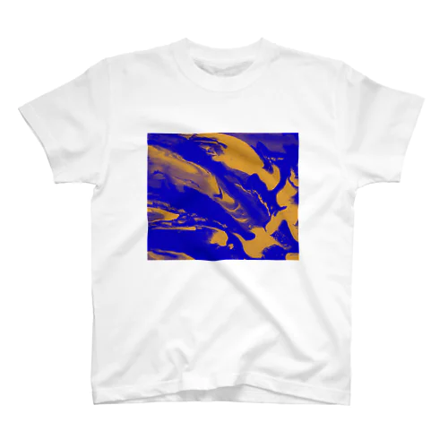 蛍光波blue スタンダードTシャツ