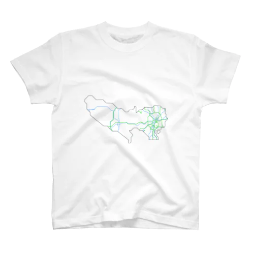 【基盤風】東京配線図 Regular Fit T-Shirt