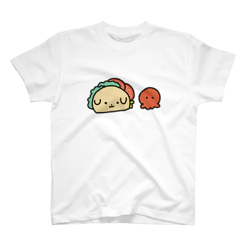 タコスわんとタコ🌮🐶🐙 スタンダードTシャツ