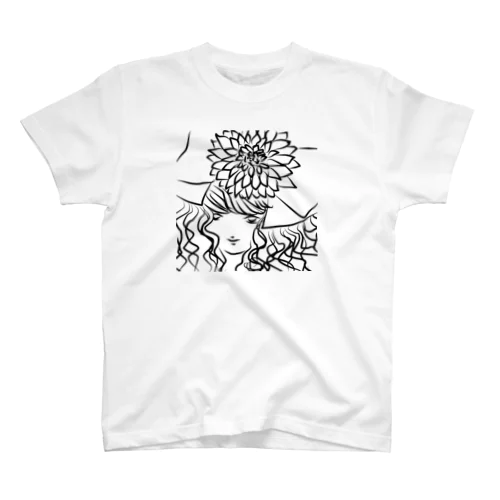 女の子と花 3 Regular Fit T-Shirt