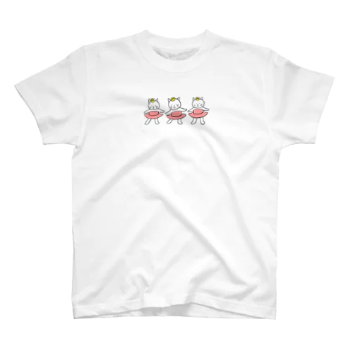 踊る３ニャンズ-1 スタンダードTシャツ