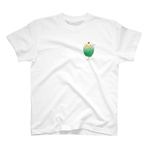 メロンニャンコクリームソーダ(ワンポイント) Regular Fit T-Shirt