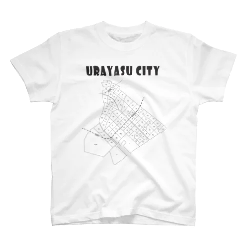 URAYASU CITY MAP-浦安市マップ スタンダードTシャツ