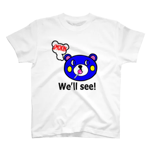 モクモックマ飴ちゃんフェイス　青 Regular Fit T-Shirt