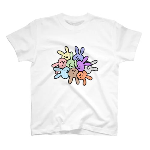 ぎゅうぎゅうウサギ（color） スタンダードTシャツ