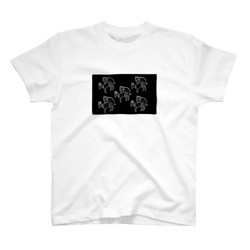 ヤギ交尾 （黒） スタンダードTシャツ