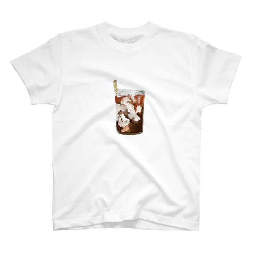 Retro Iced Cafe Latte T-shirt スタンダードTシャツ