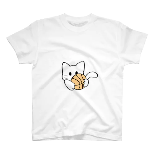 ねこ【白】 Regular Fit T-Shirt