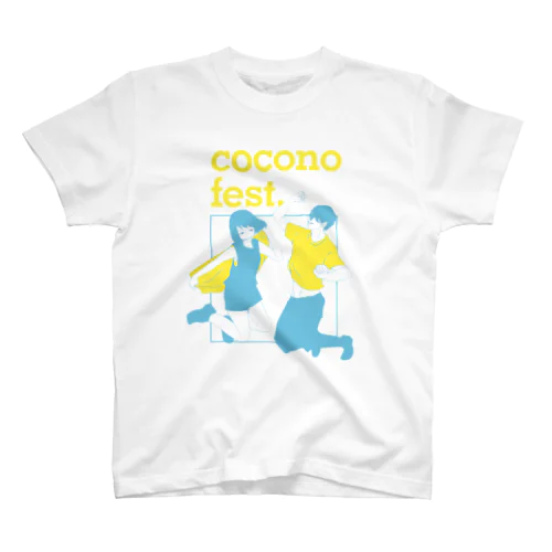 masuda mikuコラボTシャツ（イエロー×ブルー） Regular Fit T-Shirt