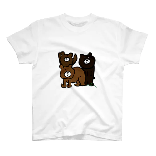 クマの家族 スタンダードTシャツ