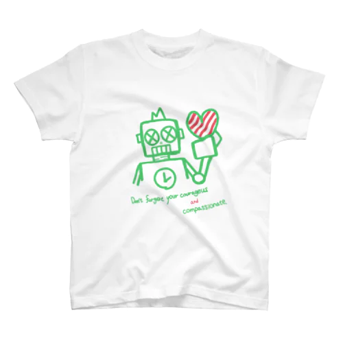 優しさを大切に(グリーン)by “with series “ Regular Fit T-Shirt