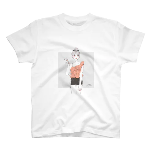 女の子イラストグッズ Regular Fit T-Shirt
