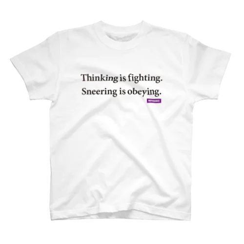 [REFERENCE] Thinking is fighting. Regular Fit T-Shirt