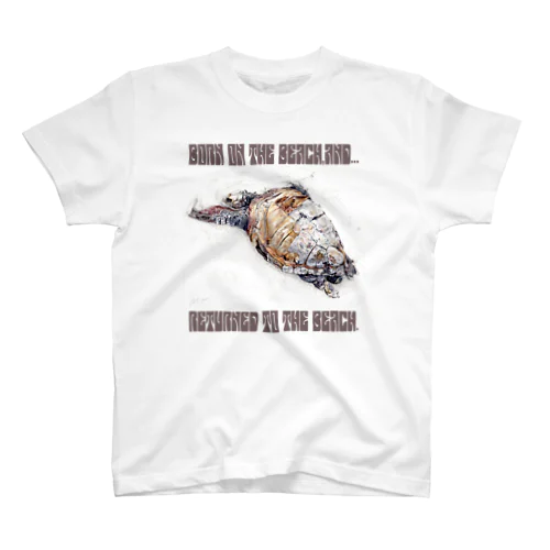 ウミガメ：浜に生まれ、浜に還る スタンダードTシャツ