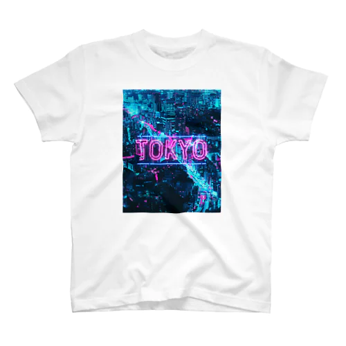 Synthwave 東京夜景 Regular Fit T-Shirt