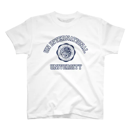 UN INTERNATIONAL UNIVERSITY （NAVY PRINT） Regular Fit T-Shirt